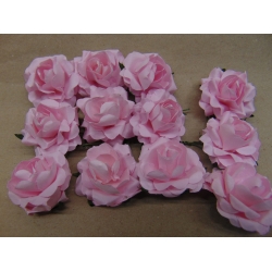 Kwiatki papierowe 12szt. różowe