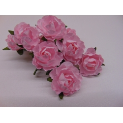 Kwiatki papierowe 12szt. różowe