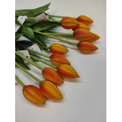 Tulipan silikonowy 40cm czerwono-zółty 