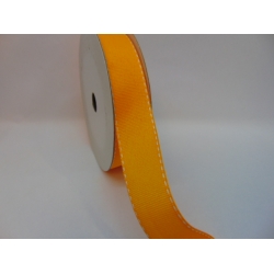 Wstążka 2cmx9m z przeszyciami pomarańczowa